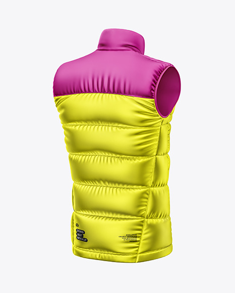 Metallic Down Vest Mockup
