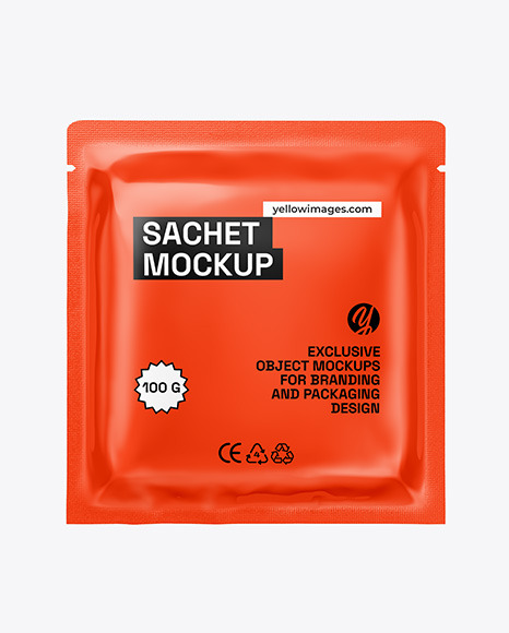 Glossy Sachet Mockup