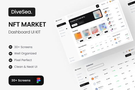 DiveSea - NFT Market Dashboard UI KIT