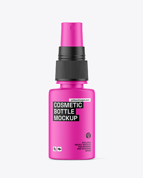 Matte Cosmetic Spray Bottle Mockup