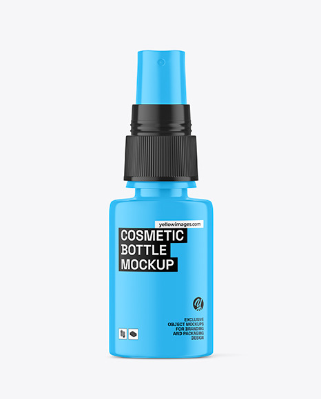 Glossy Cosmetic Spray Bottle Mockup