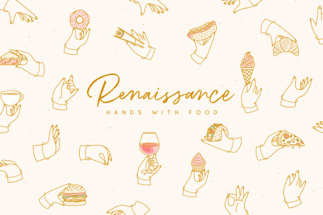 Renaissance Hands With Food