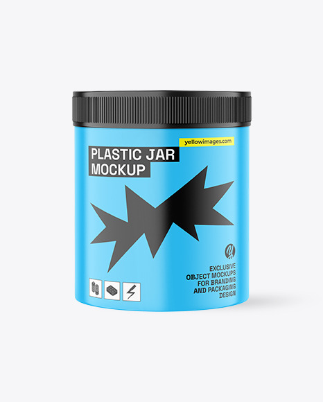 Glossy Storage Jar Mockup