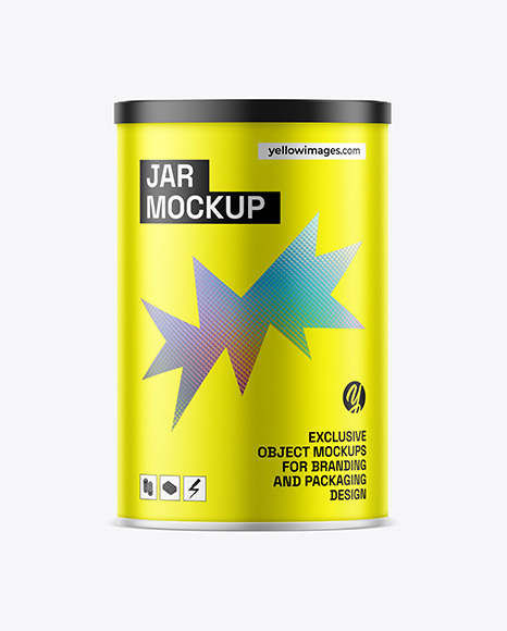 Matte Metallic Jar Mockup