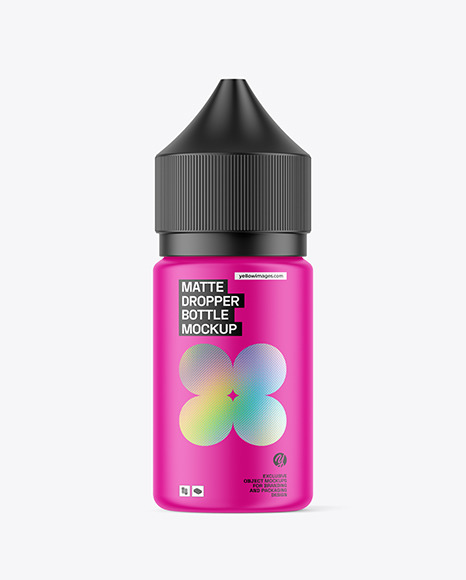 Matte Dropper Bottle Mockup