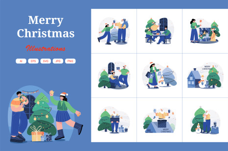 M519_Christmas Illustration Pack