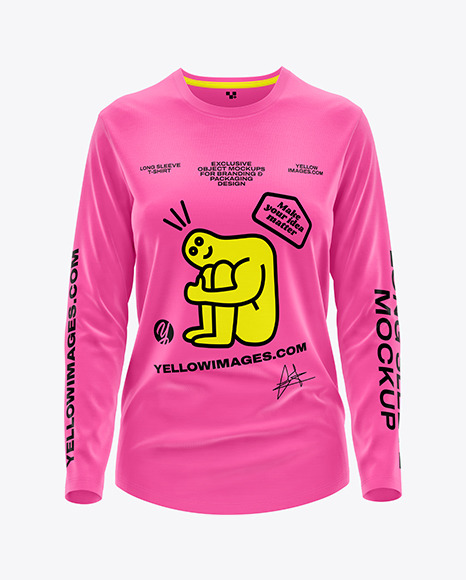 Women’s Long Sleeve T-Shirt Mockup