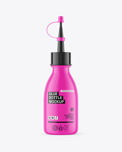 Matte Glue Bottle Mockup