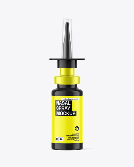 Glossy Nasal Spray Bottle Mockup