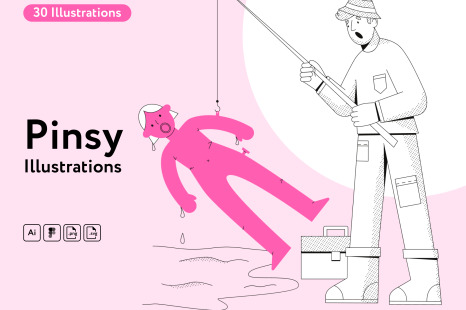Pinsy Error Illustrations