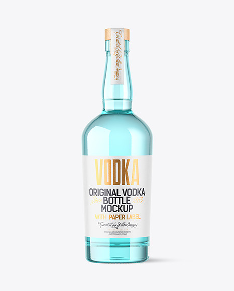 Vintage Vodka Bottle Mockup