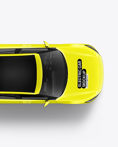 Electric Car Mockup - Top View