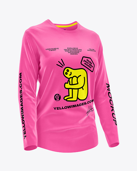 Women’s Long Sleeve T-Shirt Mockup