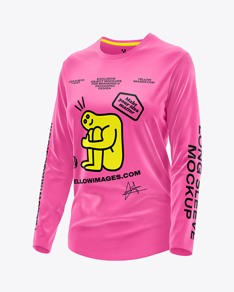 Women’s Long Sleeve T-Shirt Mockup