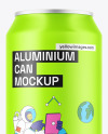 440ml Matte Drink Can Mockup