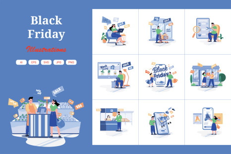 M491_Black Friday Illustration Pack