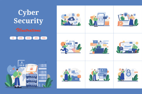 M492_Cyber Security Illustration Pack