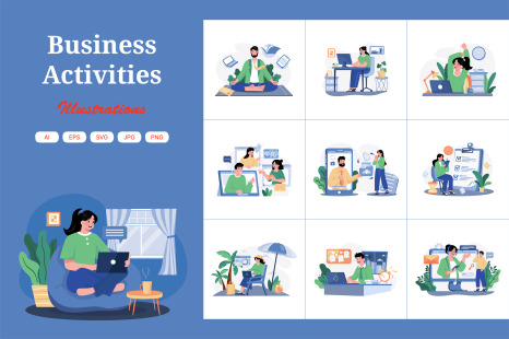 M494_Business Activities Illustration Pack
