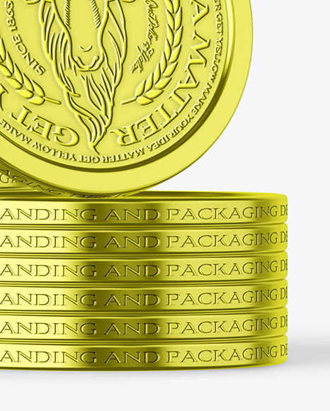 Metallic Tokens Mockup