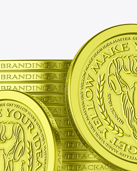 Metallic Tokens Mockup
