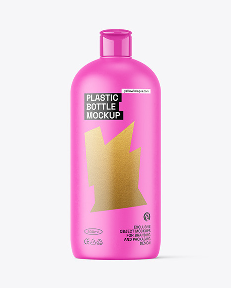 Matte Plastic Bottle Mockup