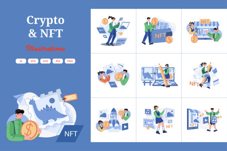 M505_NFT &amp; Crypto Illustration Pack