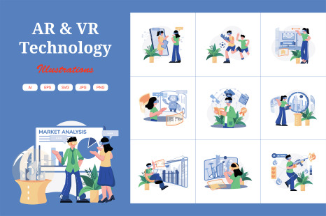 M506_AR-VR Technology Illustration Pack