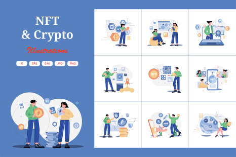 M473_NFT &amp; Crypto Illustration Pack