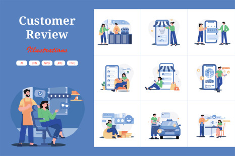 M487_Customer Review Illustration Pack