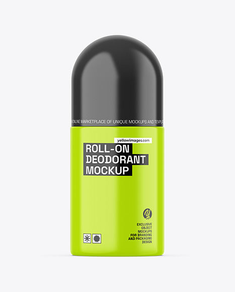 Glossy Roll-On Deodorant Mockup