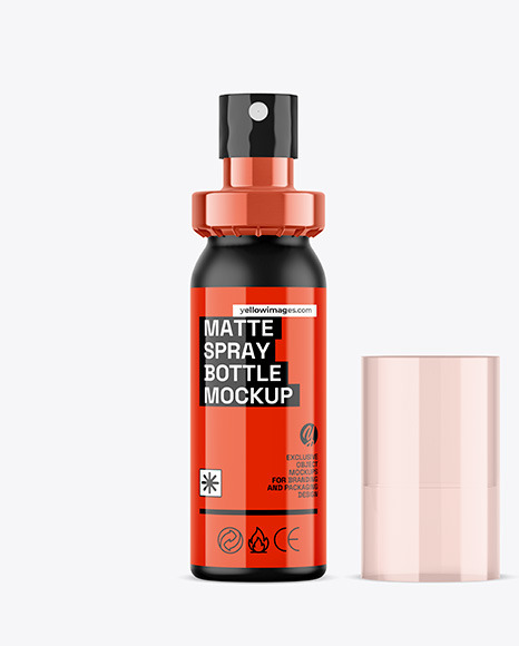 Matte Spray Bottle Mockup