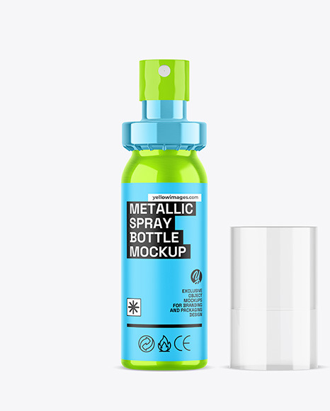 Metallized Spray Bottle Mockup