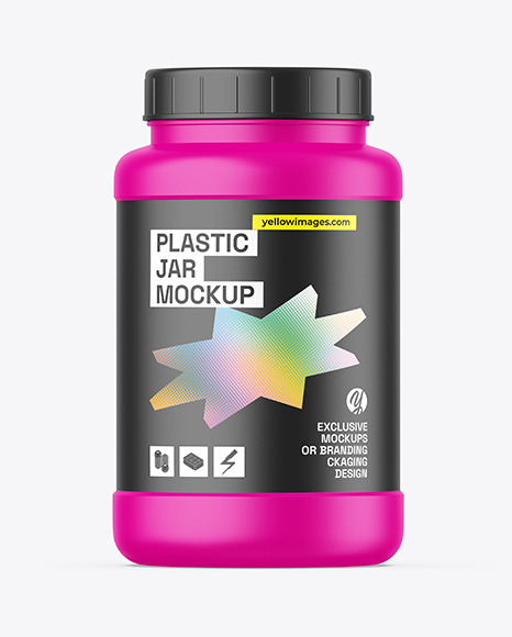 Matte Plastic Jar Mockup