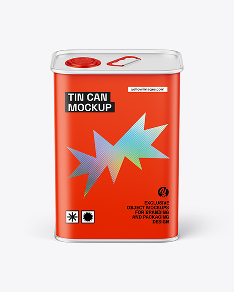 Matte Tin Can Mockup