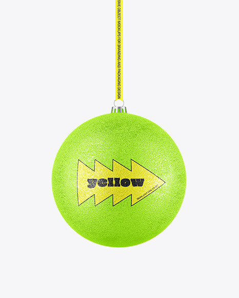 Glitter Christmas Ball Mockup