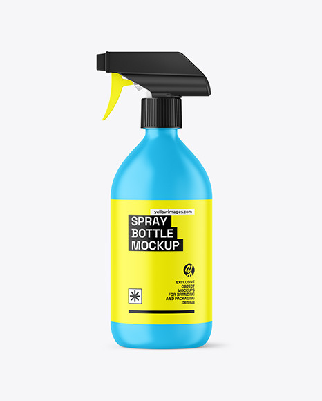 Matte Spray Bottle Mockup