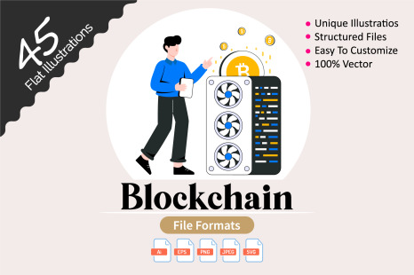 45 Blockchain Illustrations