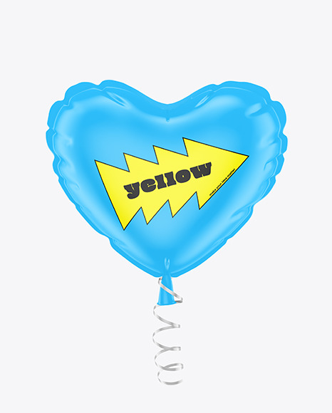 Matte Heart Balloon Mockup