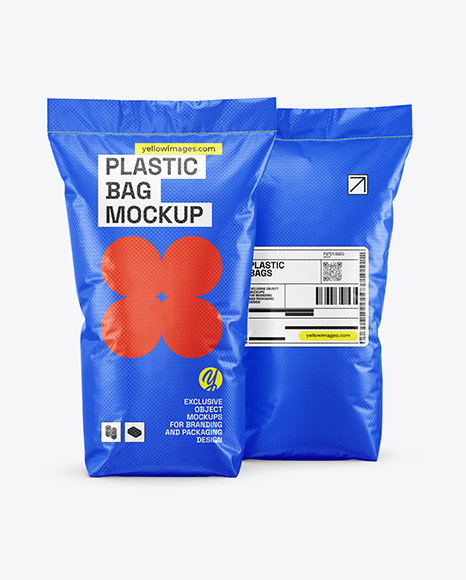 Two Polypropylene Bags Mockup