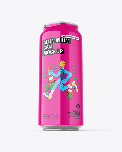 500ml Aluminium Can Mockup