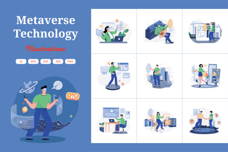 M479_Metaverse Technology Illustration Pack