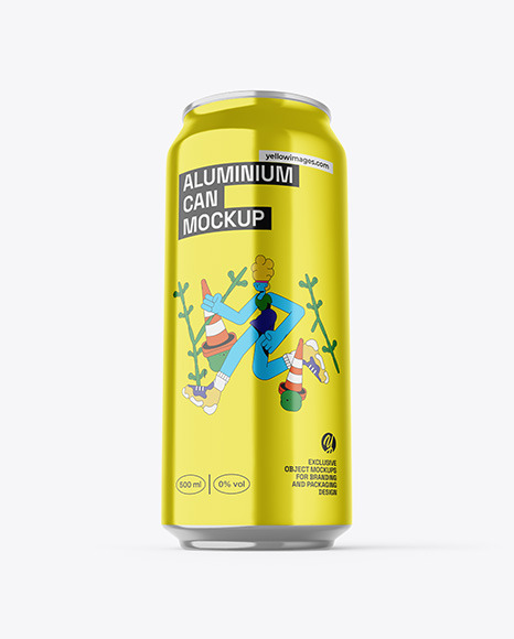 500ml Aluminium Can Mockup