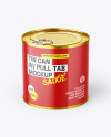 Tin Can With Pull Tab Mockup