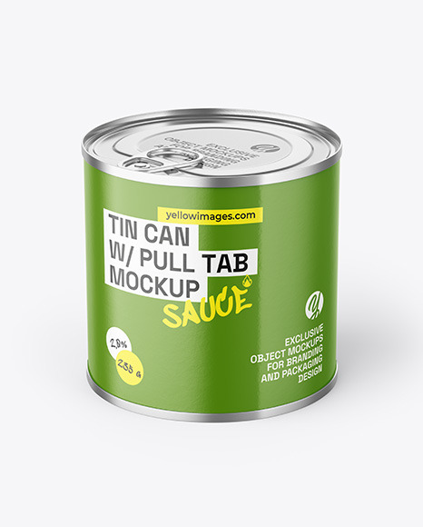 Tin Can With Pull Tab Mockup