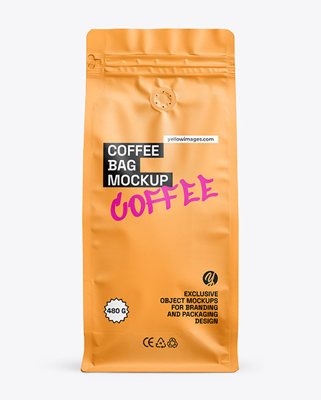 Matte Coffee Bag Mockup