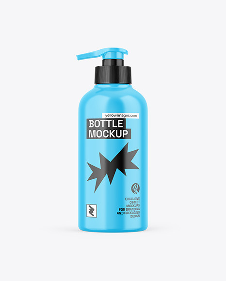 Glossy Bottle W/ Pump Mockup
