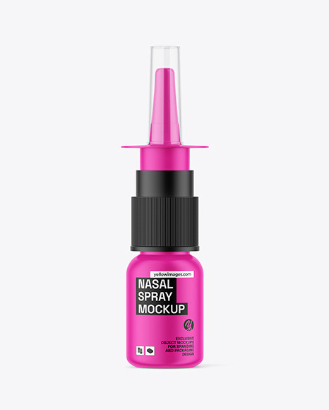 Matte Nasal Spray Bottle Mockup