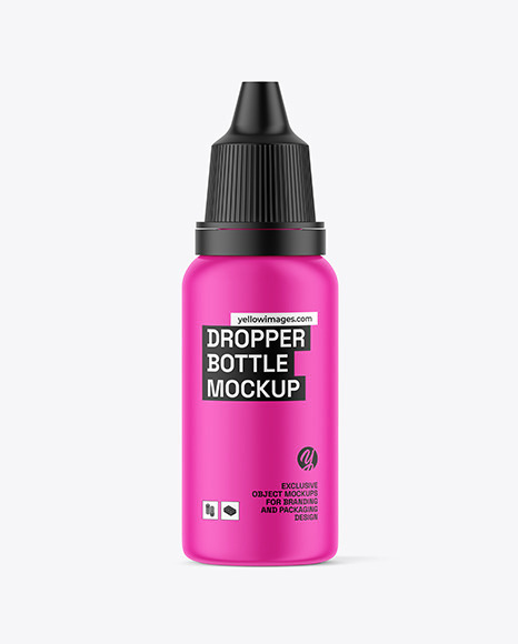 Matte Dropper Bottle Mockup