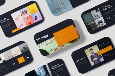 LORAN - Animated  Googleslide Business Presentation Template (Yellow)