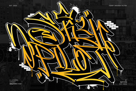 Skypilot | Layered Graffiti Font